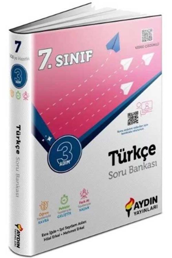 Aydın Yayınları 7. Sınıf Türkçe 3 Adım Soru Bankası Video Çözümlü - Aydın Yayınları - Image 1