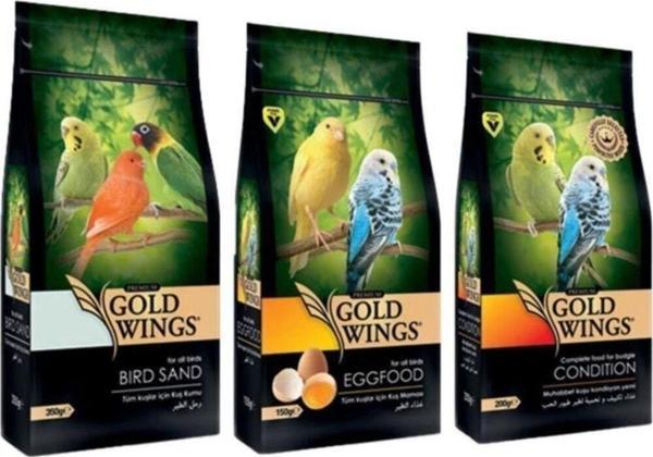 Gold Wings Premium Muhabbet Kuşu için Kum+Mama+Kondisyon - Image 1