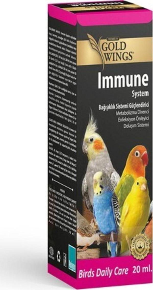 Gold Wings Immune Kuşlar Için Enfeksiyon Önleyici Yem Katkısı 20 Ml - Image 1