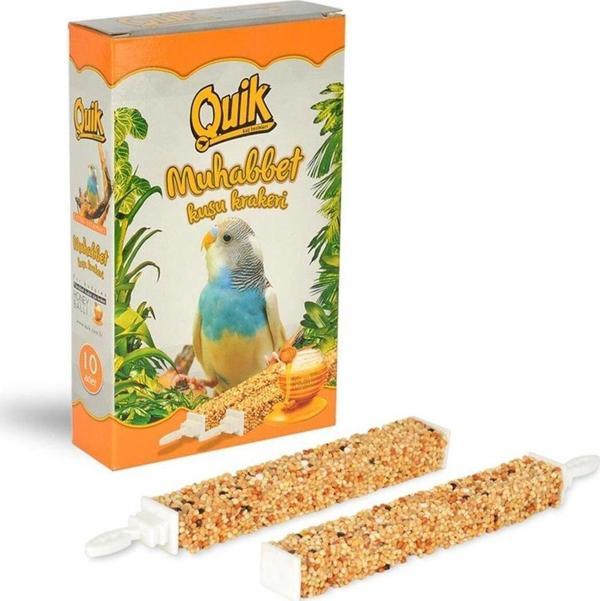 Quik Muhabbet kuşu krakeri kuş kraker sağlık kondisyon gaga bakım 10 adet kraker - Image 1