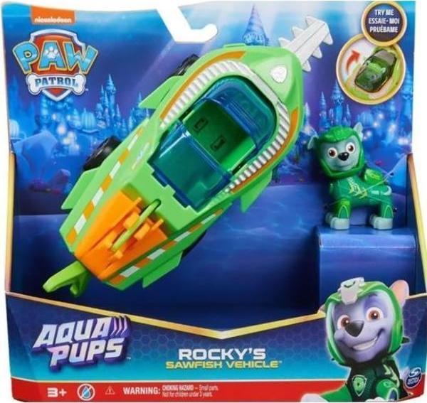 Paw Patrol Aqua Temalı Araçlar Rockys Sawfısh Vehicle 20139009 - Image 1