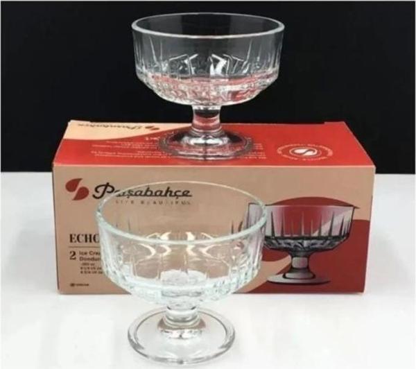 Paşabahçe 51769 Echo Dondurmalık Ayaklı Sunum Kase 6 Adet - Image 1