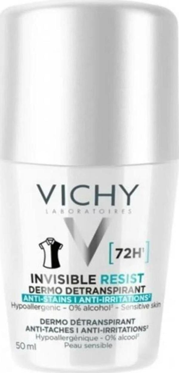 Vichy Invisible Resist 72H  Antiperspirant Roll-On Deodorant 50ml - Image 1