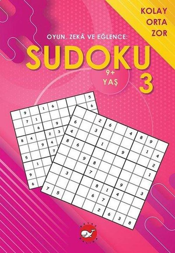 Sudoku 3 - Oyun Zeka ve Eğlence: Kolay Orta Zor - Beyaz Balina Yayınları - Image 1