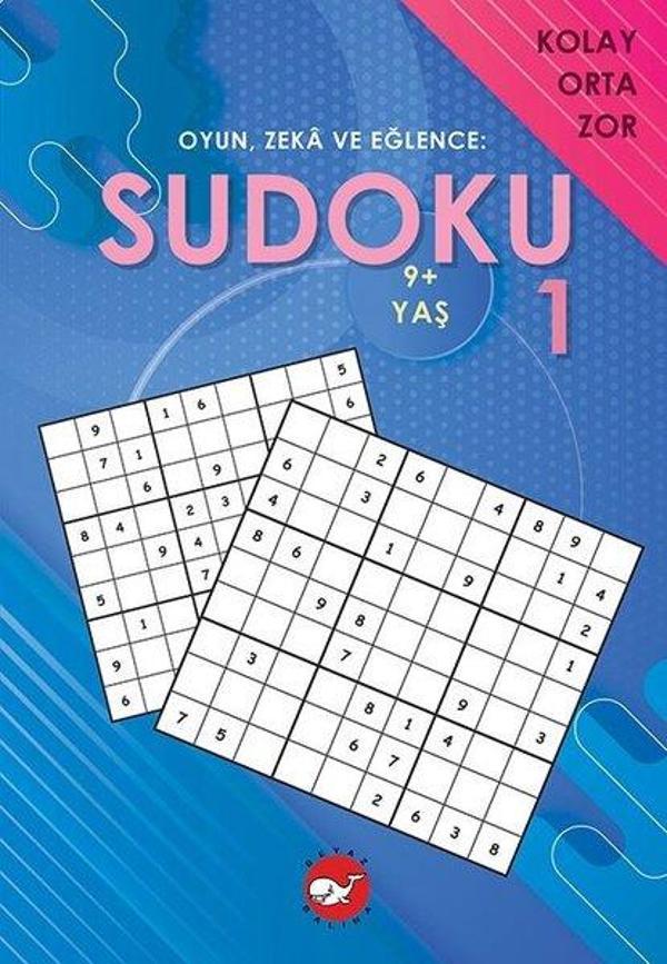 Sudoku 1 - Oyun Zeka ve Eğlence: Kolay Orta Zor - Beyaz Balina Yayınları - Image 1