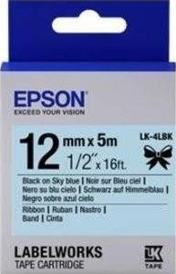 Epson LK-4YBF Flour Sarı Üzeri Siyah 12MM 9Metre Etiket - Image 1