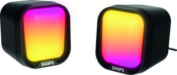 Snopy SN-87U 2.0 Mini RGB Işıklı 2Wx2CH Siyah USB Gaming Speaker Hoparlör - Image 1