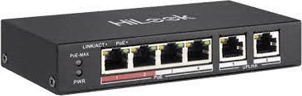 Hilook NS-0106P-35 4 Port PoE, 35W, +2 Port Megabit Uplink Switch - Image 1