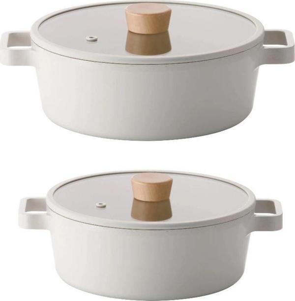 NEOFLAM Fika Bej 4 Parça Tencere Seti 22tencere&24tencere - Image 1