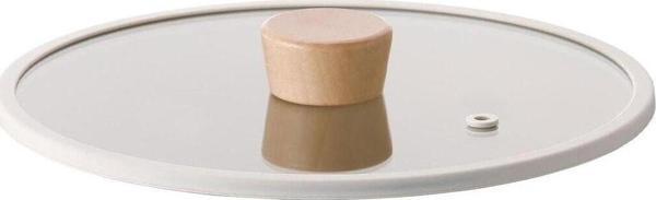 NEOFLAM Neof024 Fıka 24cm Duz Sılıkon Cercevelı Tencere Tava Cam Kapak Bej - Image 1