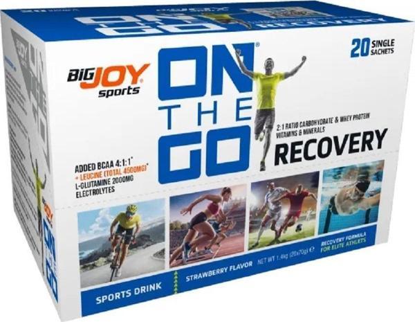 Bigjoy Sports ONTHEGO RECOVERY Sports Drink Çilek 20 x 70g - Image 1
