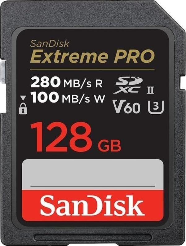 Sandisk Extreme Pro 128GB 280MB/S Uhs-Iı Sdxc 6k-4k UHD Hafıza Kartı SDSDXEP-128G-GN4IN - Image 1