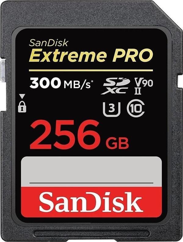 Sandisk Extreme Pro 256GB 300/260MB/S Sdxc Uhs-Iı U3 V90 8k/4k Hafıza Kartı SDSDXDK-256G-GN4IN - Image 1