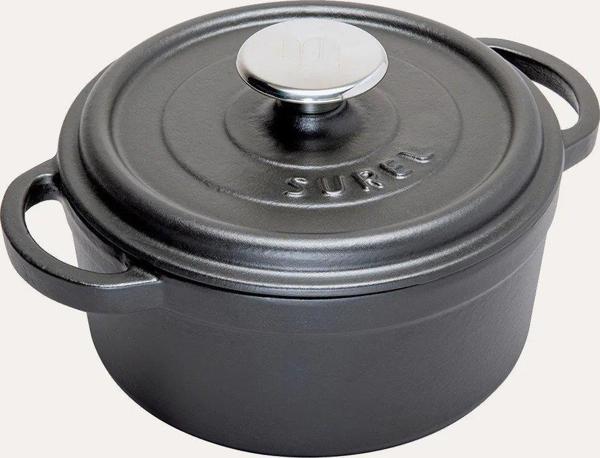 Sürel 24 cm Döküm Derin Tencere Siyah - Image 1