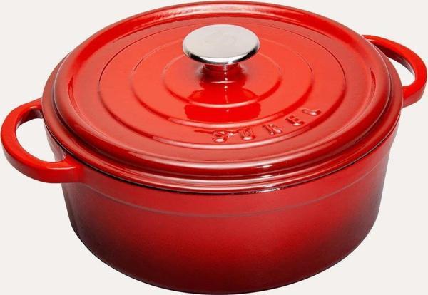 Sürel 24cm Döküm Derin Tencere  Kırmızı - Image 1