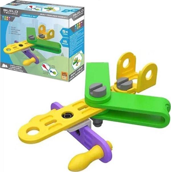 Roy Toy Sök Tak Araçlar 15 Parça KÜÇÜK UÇAK Kendin Yap Oyun Seti 3+ Yaş Üzeri Çocuklar İçin - Image 1