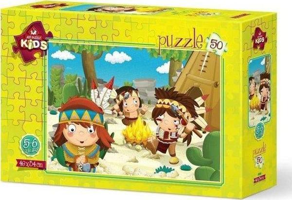 Art Kids Art Çocuk Puzzle Kızılderili Minikler 50 Parça 5598 - Image 1