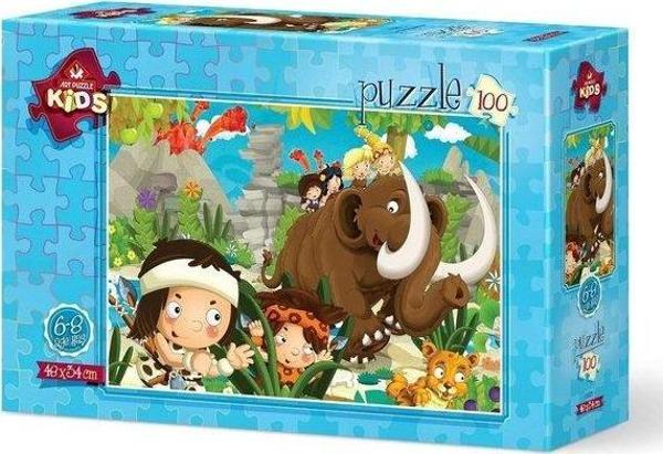 Art Kids Art Çocuk Puzzle Mağara Çocukları 100 Parça 5621 - Image 1
