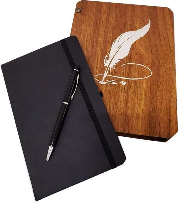 Kalem ve Termo Deri Defter Set - Image 1