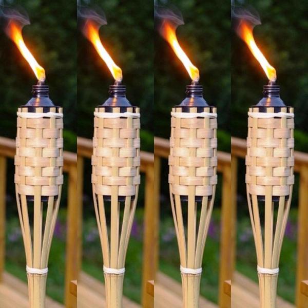 10 PCS 90 CM BAMBOO TORCH 10 ADET VIP 90 CM BAMBU MEŞALE BAHÇE AYDINLATMA KIR DÜĞÜNÜ KORTEJ IŞIKLARI - Image 1
