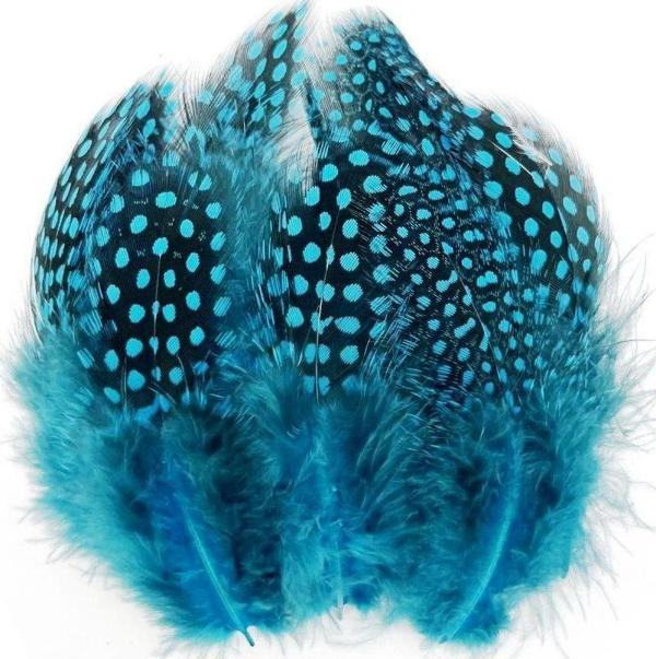 100 PCS DECOR BLUE BIRD FEATHER 100 ADET PUANTİYELİ MAVİ SİYAH KUŞ TÜYÜ DEKOR MAVİ KUŞ TÜYÜ - Image 1