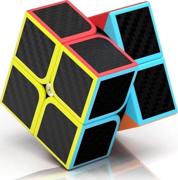 PROFESSIONAL 2X2 QY SPEED CUBE 2X2 CORBON FİBER CUBE VIP 2X2 ZEKA KÜPÜ 2X2 HIZ KÜPÜ 2X2 RUBİKS CUBE - Image 1
