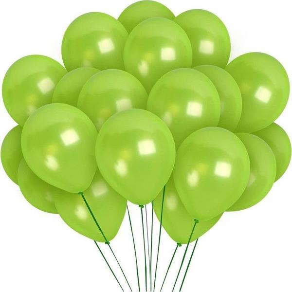 VIP 100 PCS SHINY METALLIC LİGHT GREEN BALLOON VIP PARLAK METALİK YEŞİL BALON HELYUM GAZI UYUMLUDUR - Image 1