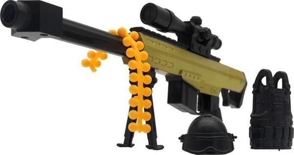 YUMUŞAK BONCUK ATAN TÜFEK SİYAH GOLD MİNİ SNİPER KESKİN NİŞANCI TÜFEĞİ GUN PISTOL MODEL HALF ALLOY - Image 1
