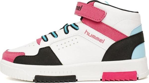 Hummel Courfu JR 900553-9047 Beyaz & Siyah & Pembe Kız Çocuk Günlük Spor Ayakkabı - Image 1
