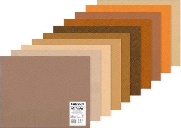 Canson Manipack 10lu Mi-Teintes 50 x 65 Fon Kartonu Kahverengi Tonlar - 31032S138 - Image 1