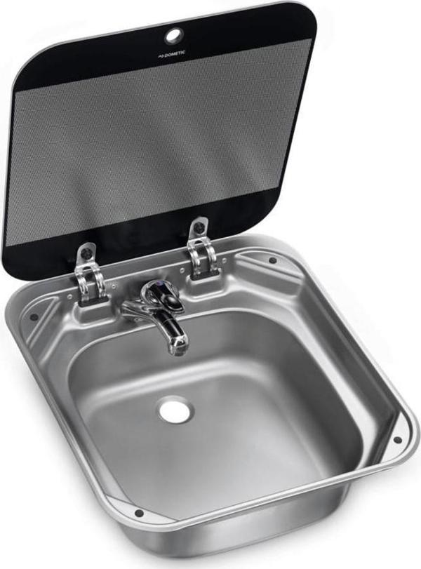 Dometic SNG 4244 Cam Kapaklı Kare Karavan Lavabo/Evye - Image 1