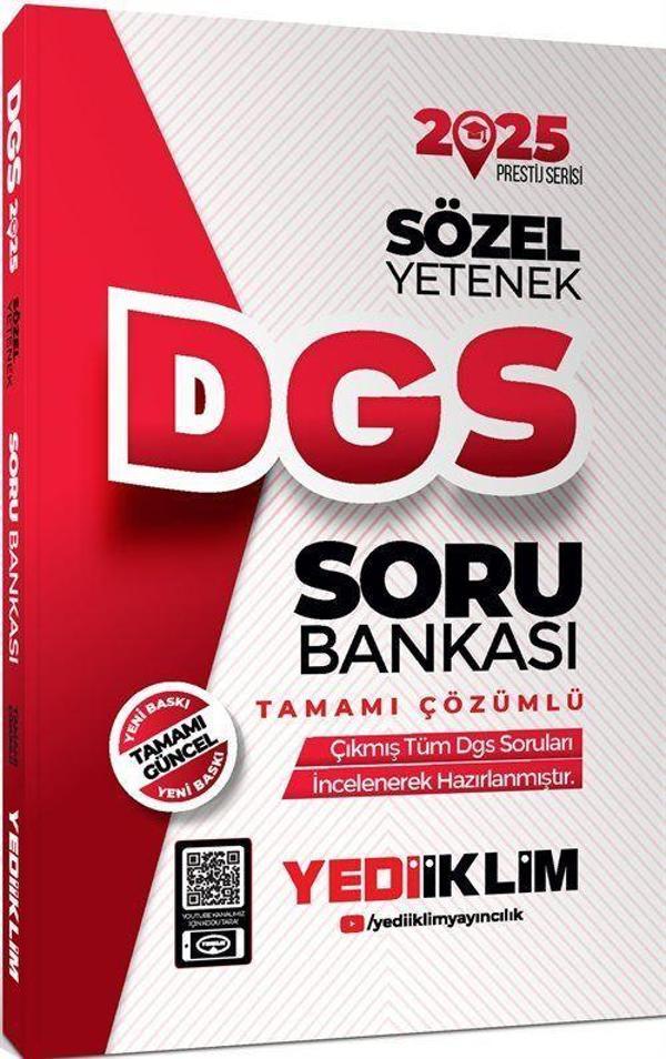 2025 DGS Sözel Yetenek Tamamı Çözümlü Soru Bankası - Yediiklim Yayınları - Image 1