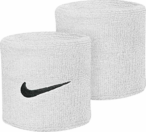 Nike Swoosh Wristbands 2 Pk White/Black Osfm,one Size/6 - Image 1