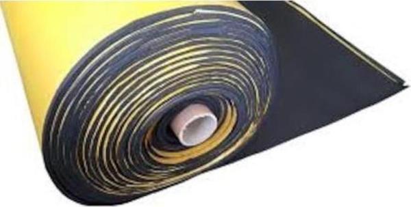 Oto Ses Yalıtım Malzemesi Kauçuk Sünger Yapışkanlı 9mm 1mt x 2mt - Image 1