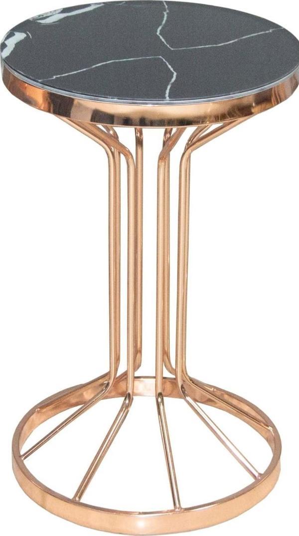 Brc 17883 Bufalo FİSKOS Siyah Mermer Desen Metal Rose Bakır Renk Kaplama El yapım - Image 1