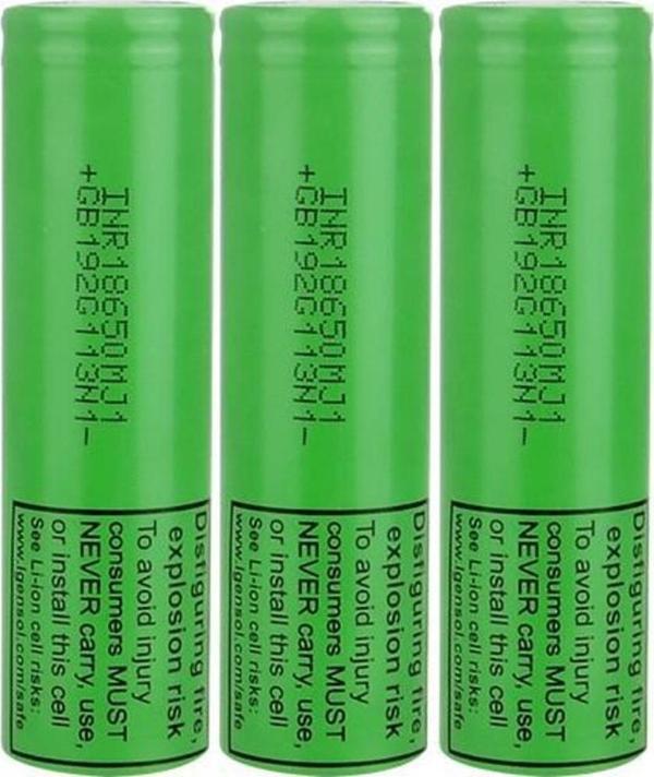 LG Chem INR18650MJ1 - 3.7V 3500mAh Li-ion Şarjlı Pil - 10A 3 Lü Paket - Image 1