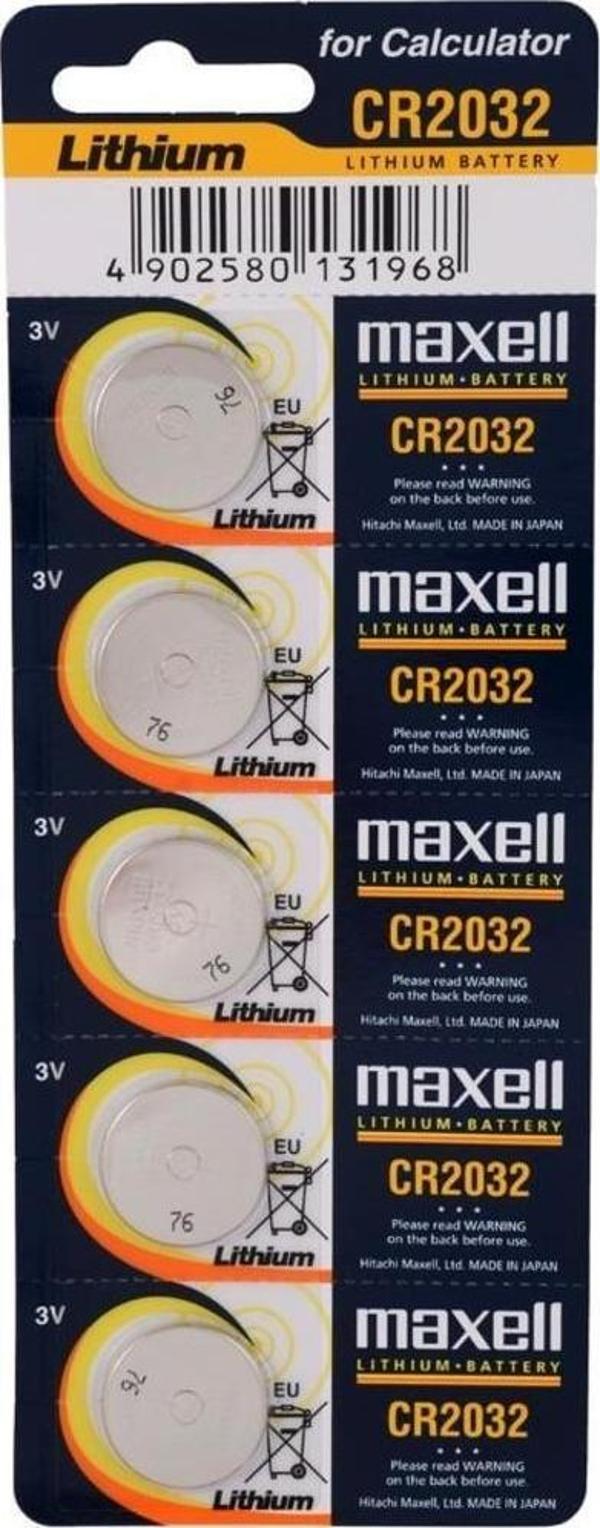 Maxell CR2032 Lithium Hafıza Pili 5'Li - Image 1
