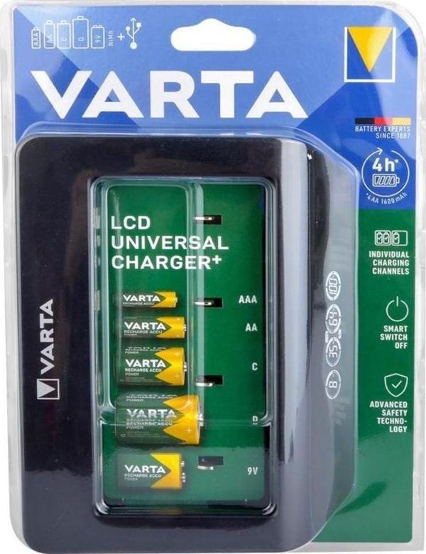 Varta 57688 LCD Universal USB Pil Şarj Cihazı - Image 1