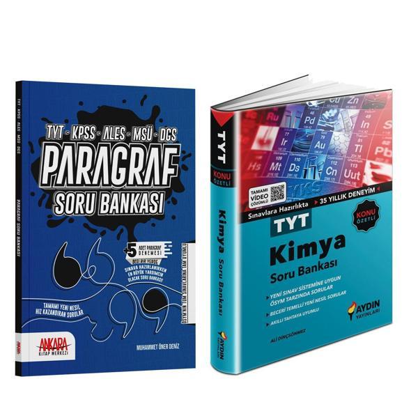 Aydın TYT Kimya ve AKM Paragraf Soru Bankası Seti 2 Kitap - Aydın Yayınları-Eğitim - Image 1