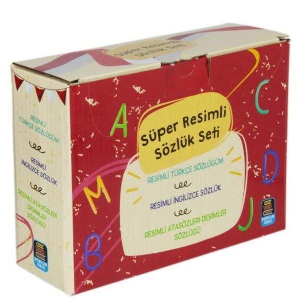 Süper Resimli Sözlük Seti - 3 Kitap Takım - Kutulu - Mercan Okul - Image 1