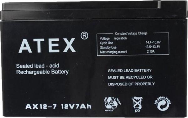 7Ah Bakımsız Kuru Akü AX-12V - Image 1