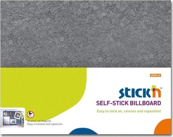Hopax Stickn Mantar Pano Yapışkanlı 58X46Cm Gri - Image 1