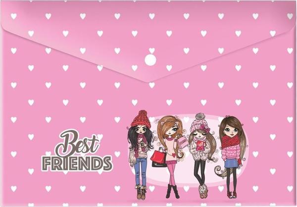 Keskin Color A4 Çıtçıtlı Dosya Best Friends Plastik 120770-99 (10 Lu Paket) - Image 1