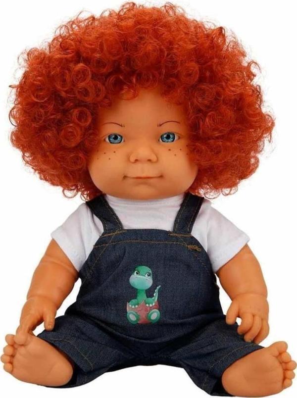30151 Sunman, Curly Kıvırcık Saçlı TULUMLU Bebek 35 cm - Image 1