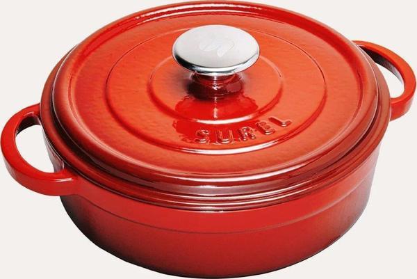 Sürel 24cm Döküm Sığ Tencere Kırmızı - Image 1