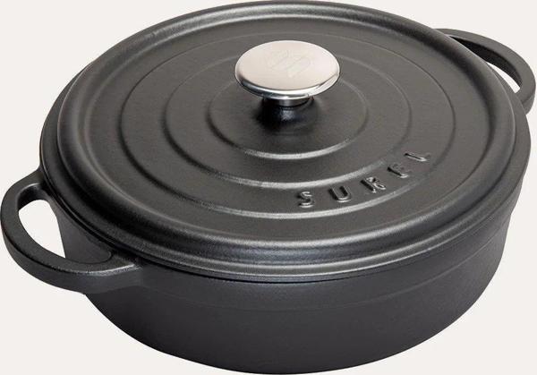 Sürel 28cm Döküm Sığ Tencere Siyah - Image 1