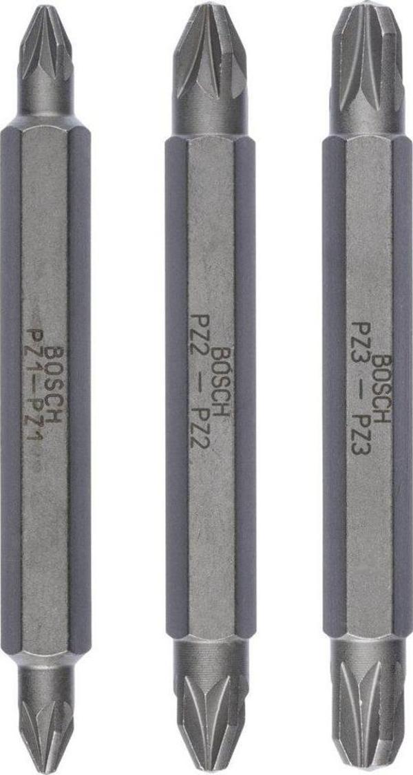 Bosch - Çift Taraflı Vidalama ucu PZ1/2/3*60 mm 3'lü - Image 1