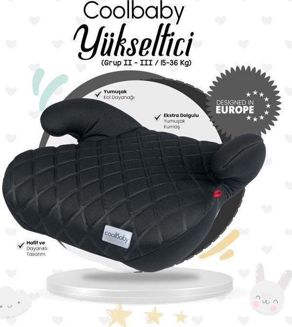 Coolbaby Oto Koltuğu Yükseltici - Siyah - Image 1