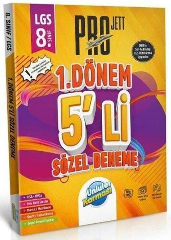 8. Sınıf LGS Sözel 1. Dönem Pro JETT 5'li Deneme - Ünlüler Karması - Image 1