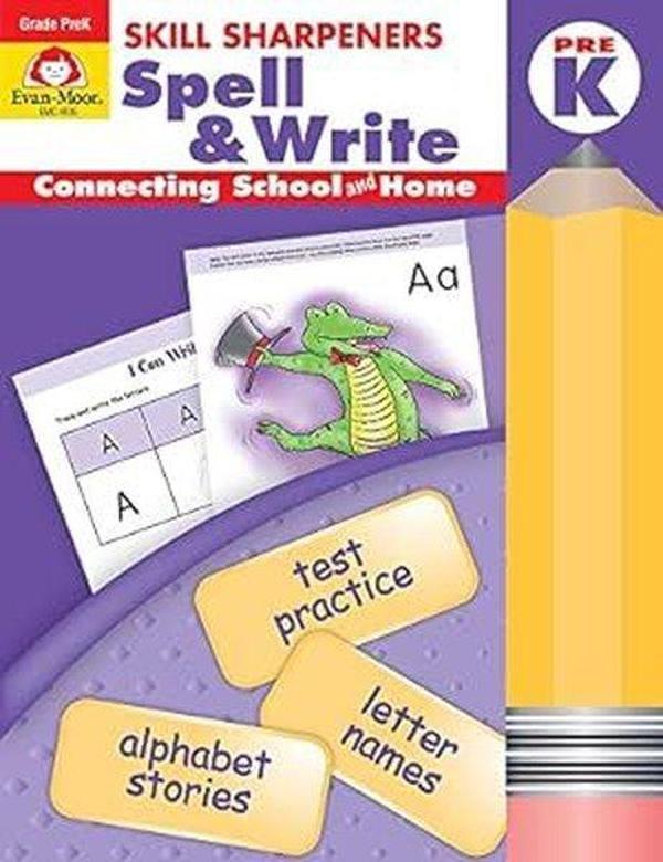 Skill Sharpeners Spell and Write Grade Pre-K - Evan-Moor Educational Publishers - Image 1